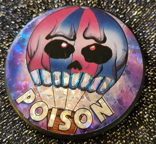 Vintage metal poison skull - skull, hot