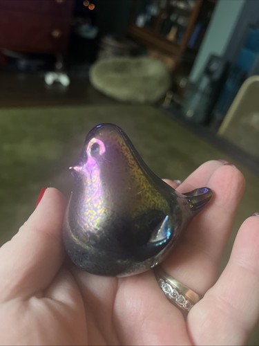 Heron glass iridescent - heron, bird