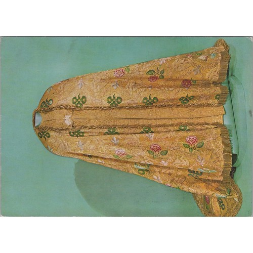 Postcard cloth gold robe - postcard,