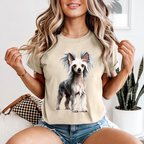 Chinese crested dog - dog, graphic