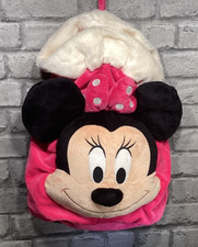 Disney Store Minnie Mouse Pink Plush Christmas Stocking / Sack Hanging 