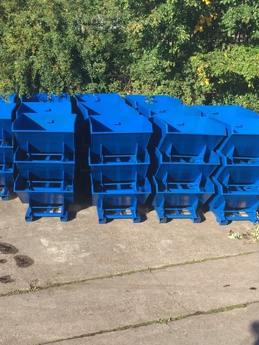 Forklift tipping skip - skip/, waste