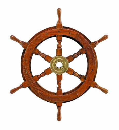 Ship wheel solid wood and - wheel,