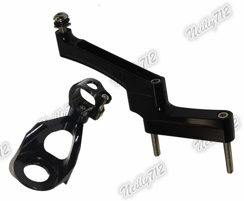 Steering damper bracket black - steering,