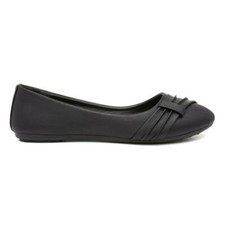 Lilley Womens Shoes Black Adults Ladies Ballerina School Slip On Workwear SIZE