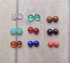 2pc 3mm (on avg;) Round Natural/Synthetic Semi Precious Gemstone Loose Cabochon