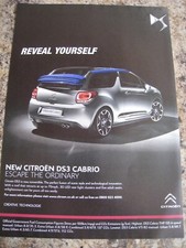 CITROEN DS3 CABRIO ESCAPE THE ORDINARY CAR POSTER ADVERT A4 FILE 23