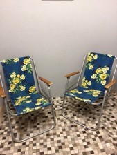 Vintage Retro Foldaway Garden Garden / Vw Camper  Van  Deck Chairs 