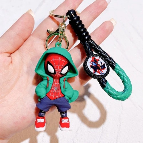 Cartoon spiderman keyring - cartoon,