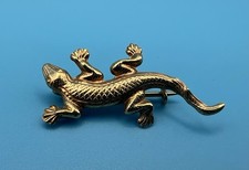 9ct Yellow Gold Lizard Brooch