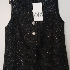 Zara Black Sequin Sleeveless