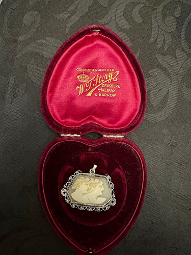 Antique 1950s double cameo - antique,