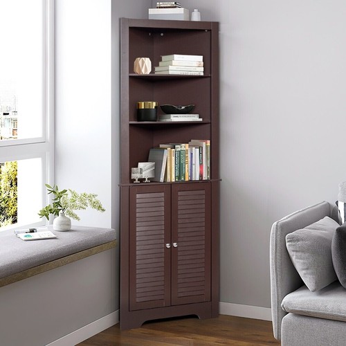 Tall bathroom corner cabinet - tall,