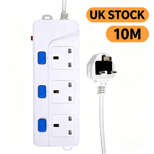 10m 3gang way mains - 3gang, plug