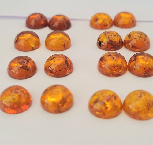 Baltic amber cabochon pairs - baltic,