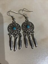 Silver Plated Dream Catcher Earrings