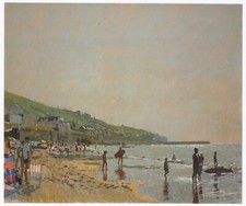 Sennen Beach The Summer of 95 Ken Howard print in 11 x 14 inch mount SUPERB
