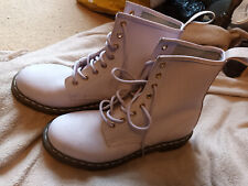 Doc Dr. Martens DMs Lilac Purple 8 Hole Soft Leather Boots Size 8 UK - unused