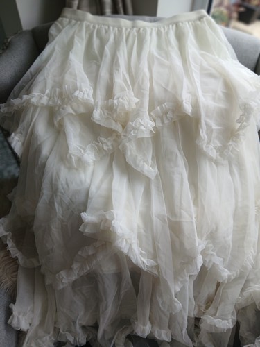 Stunning cream layered ruffled - cream,