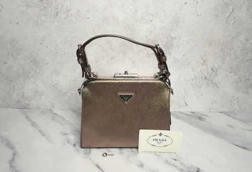 Prada saffiano metallic frame - prada,