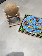 bundle Interactive Cat Toy Indoor Cat Scratching Sisal Rope Ball and crinkle mat