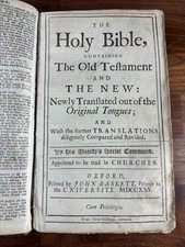 KJV Bible Printed 1726, In