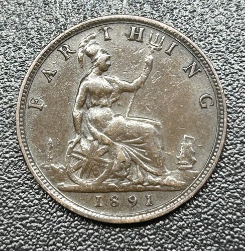 1891 farthing victoria young - 1891,
