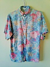 Vintage 90s Shirt Blouse Blue