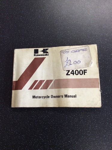 Kawasaki z400f owners - z400f, manual