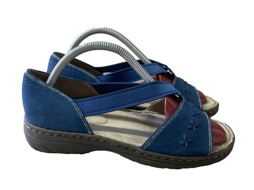 Hotter dotty blue - blue, suede
