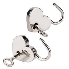 B- 2 Sets Heart Shaped Padlock