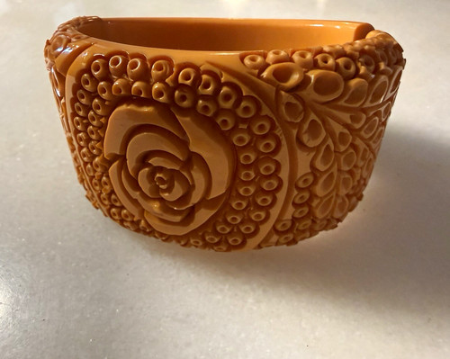 Carved vintage bakelite - vintage,