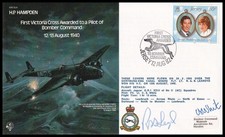 Victoria Cross Winner RODERICK LEAROYD VC Signed RAF B24c Hampden Bomber Cover