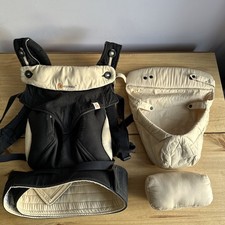 Ergobaby Four Position 360 Baby Carrier - Black And Camel With Insert