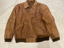 Vintage, brown, leather bomber