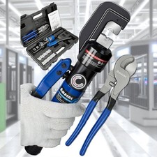 Hydraulic Crimping Tool Stainless Steel Wire Crimper Cable Cutter Die Set DIY