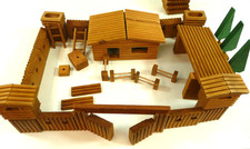 Vero Holz DDR Wooden Fort Texas 1970s Vintage Toy #E4