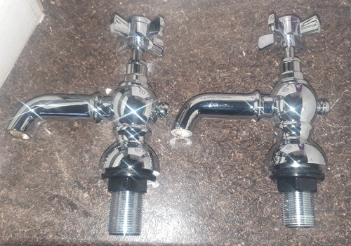 Edwardian bath pillar taps
