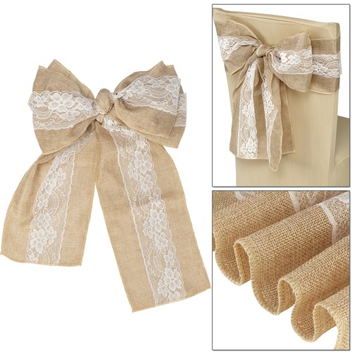 Hessian chair sash with - hessian,