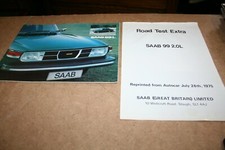 Vintage ~SAAB 99L + Road Test Extra ~Sales Brochure ~Circa 1970's ~VGC ~SC35