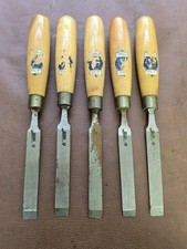Firmer chisels 5/8" vintage old tools by Joseph Tyzack & Son NOS in retail box