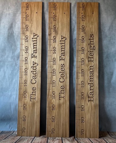 Oak faced height chart mdf - faced, chart,