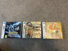 Pokemon DS Bundle. Heartgold, Platinum, Black 2 With Cases And Manuals. 