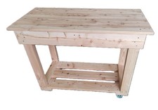 Wooden Work Bench - Moveable - Now on lockable castors