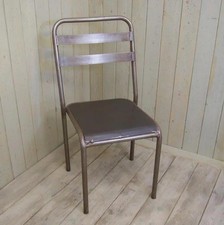 FORÉT Tubular Stackable School Chair Industrial Dining Restaurant Bistro Steel