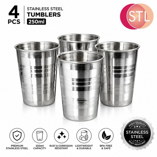 4pcs stainless steel drinking - 4pcs,