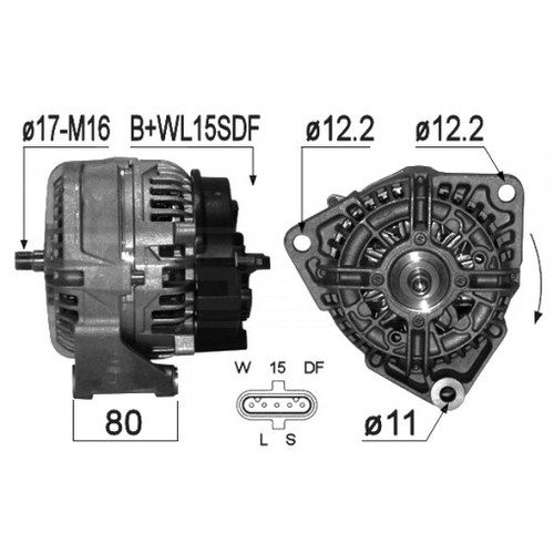 Alternator for mercedes benz - alternator,