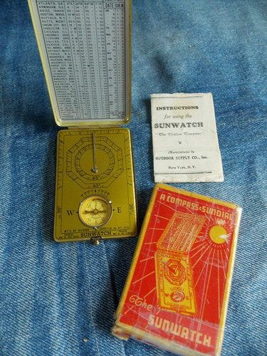 Sunwatch sundial pocket brass - sunwatch,