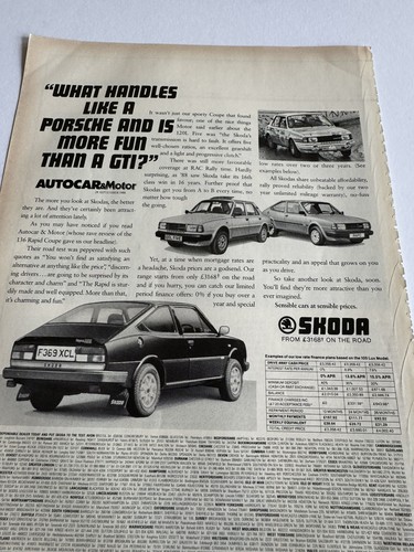 Original vintage 1989 skoda - vintage,
