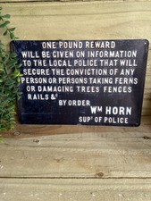 Police Warning Victorian Style